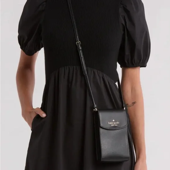 Kate Spade Black Leather phone purse - Picture 4 of 5